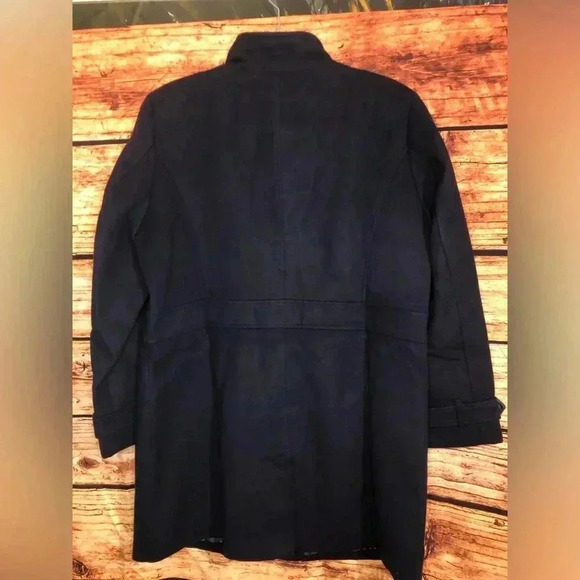 Women’s Navy Blue Faux Wool Jacket - Picture 12 of 12